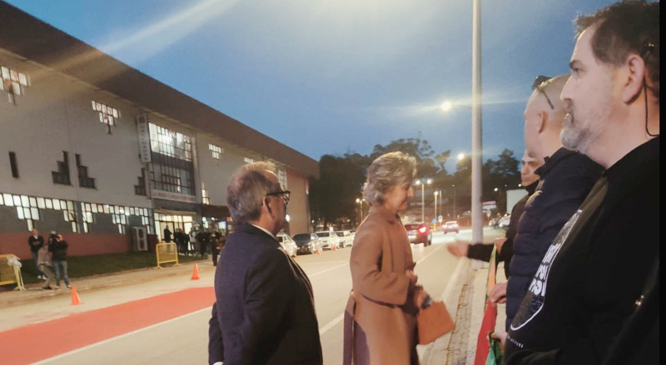 Protesto de agentes de segurança junto ao Congresso das Freguesias, à chegada da ministra da Coesão, Ana Abrunhosa @CG DR