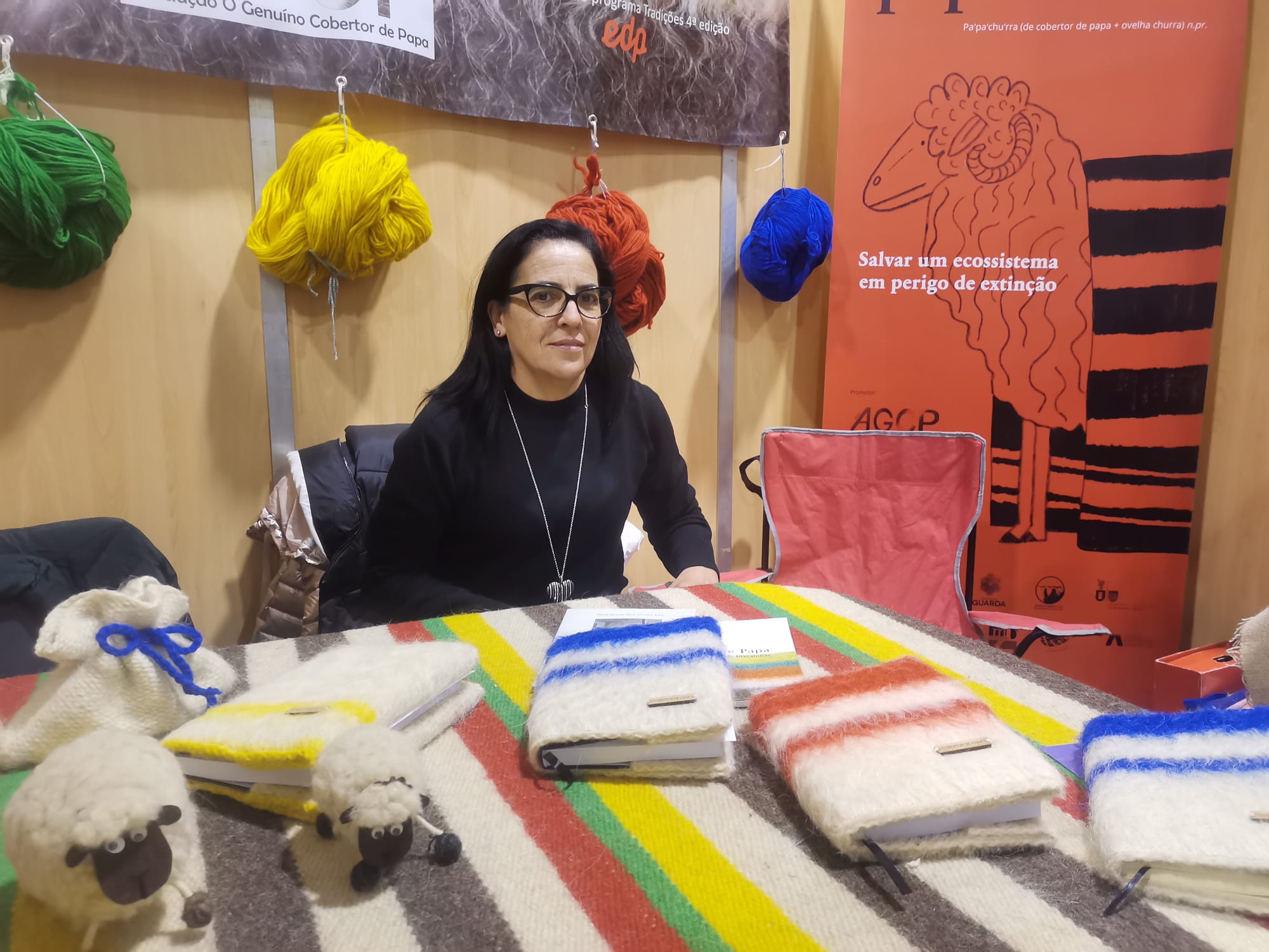 Maria do Céu Reis, fundadora e presidente da Associação O Genuíno Cobertor de Papa @Central Press Carolina Barata