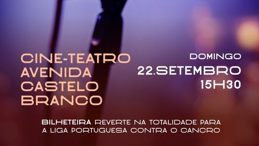 As receitas do concerto solidário revertem na totalidade para a Liga Portuguesa Contra o Cancro