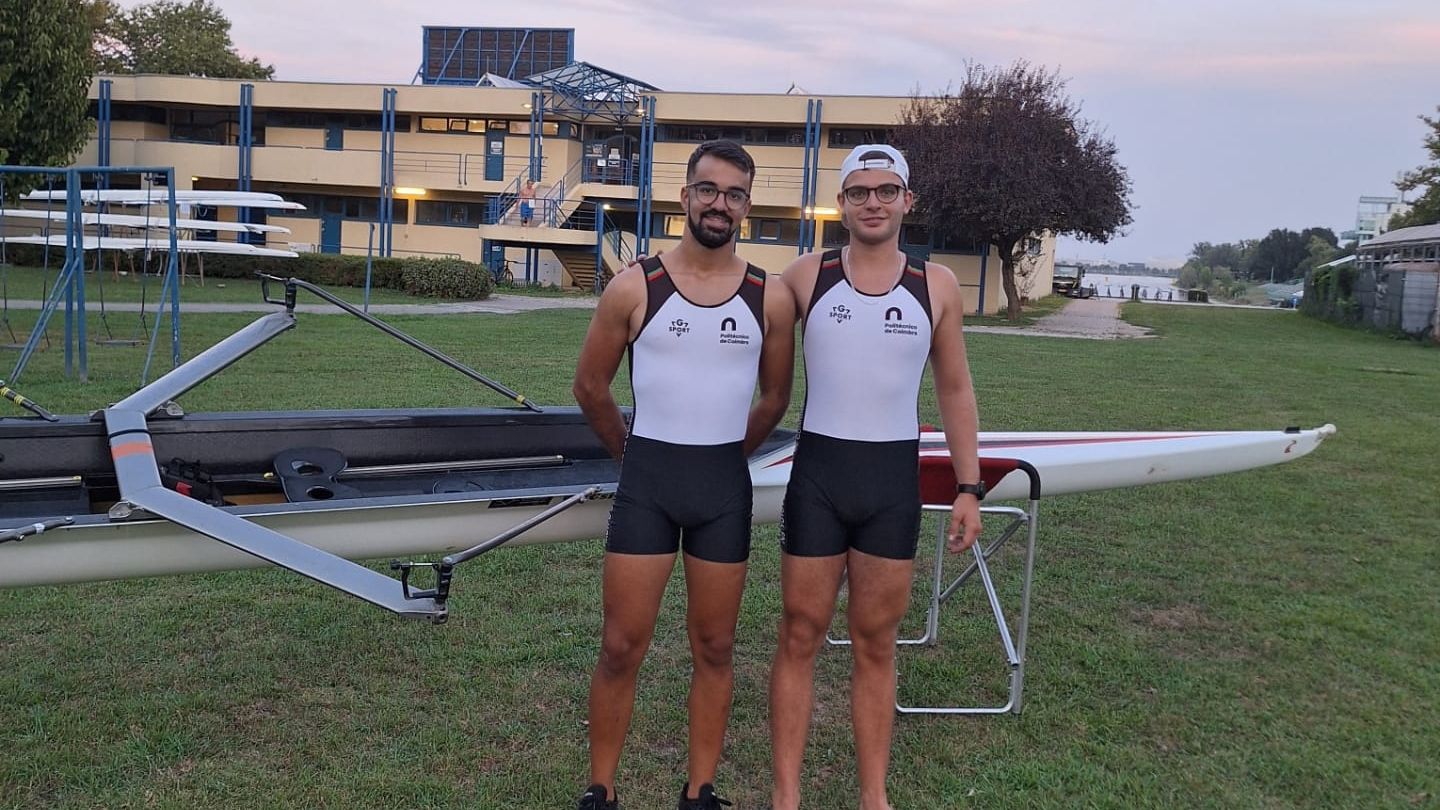 Tomás Correia e João Castela Europeu Universitário Remo Croácia 2024 ©CP Cacia