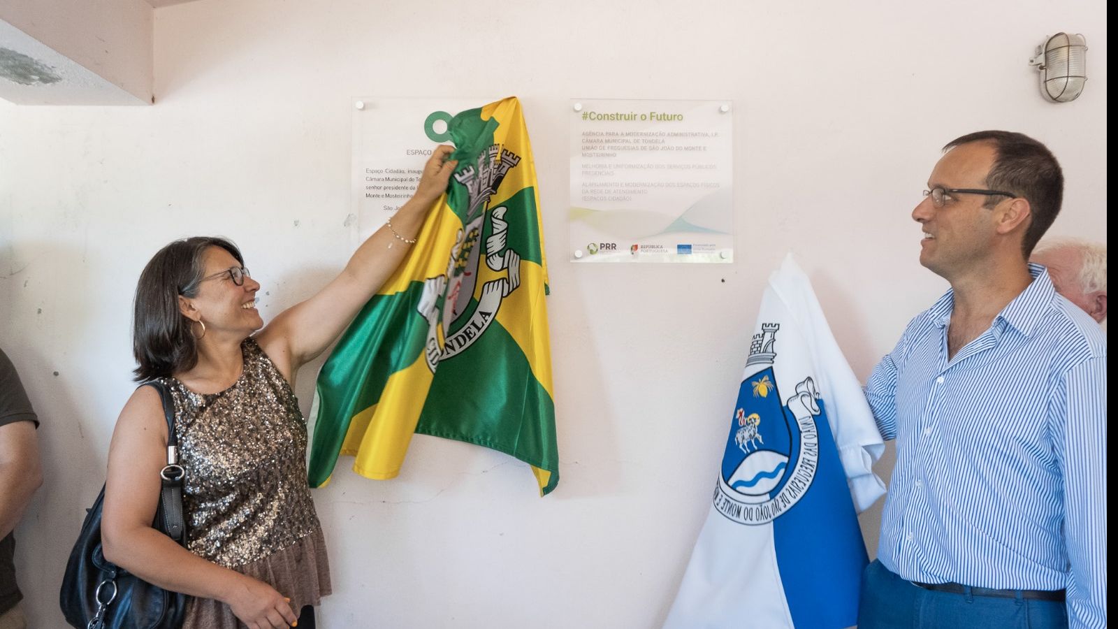 Presidente da Câmara de Tondela, Carla Antunes Borges e o Presidente da União de Freguesias de São João do Monte e Mosteirinho, Paulo Dinis @CM Tondela