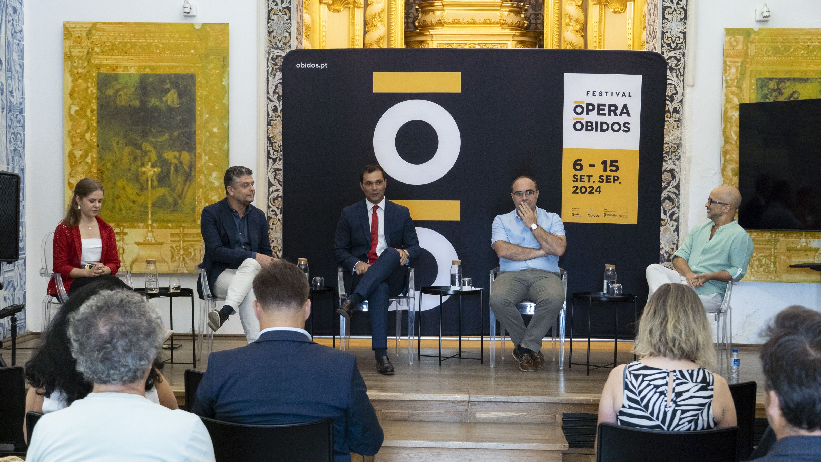 A soprano Beatriz Maia, Rui Morais, Filipe Daniel, José Rafael Rodrigues e Jorge Balça (esq. para dir.) @CMO