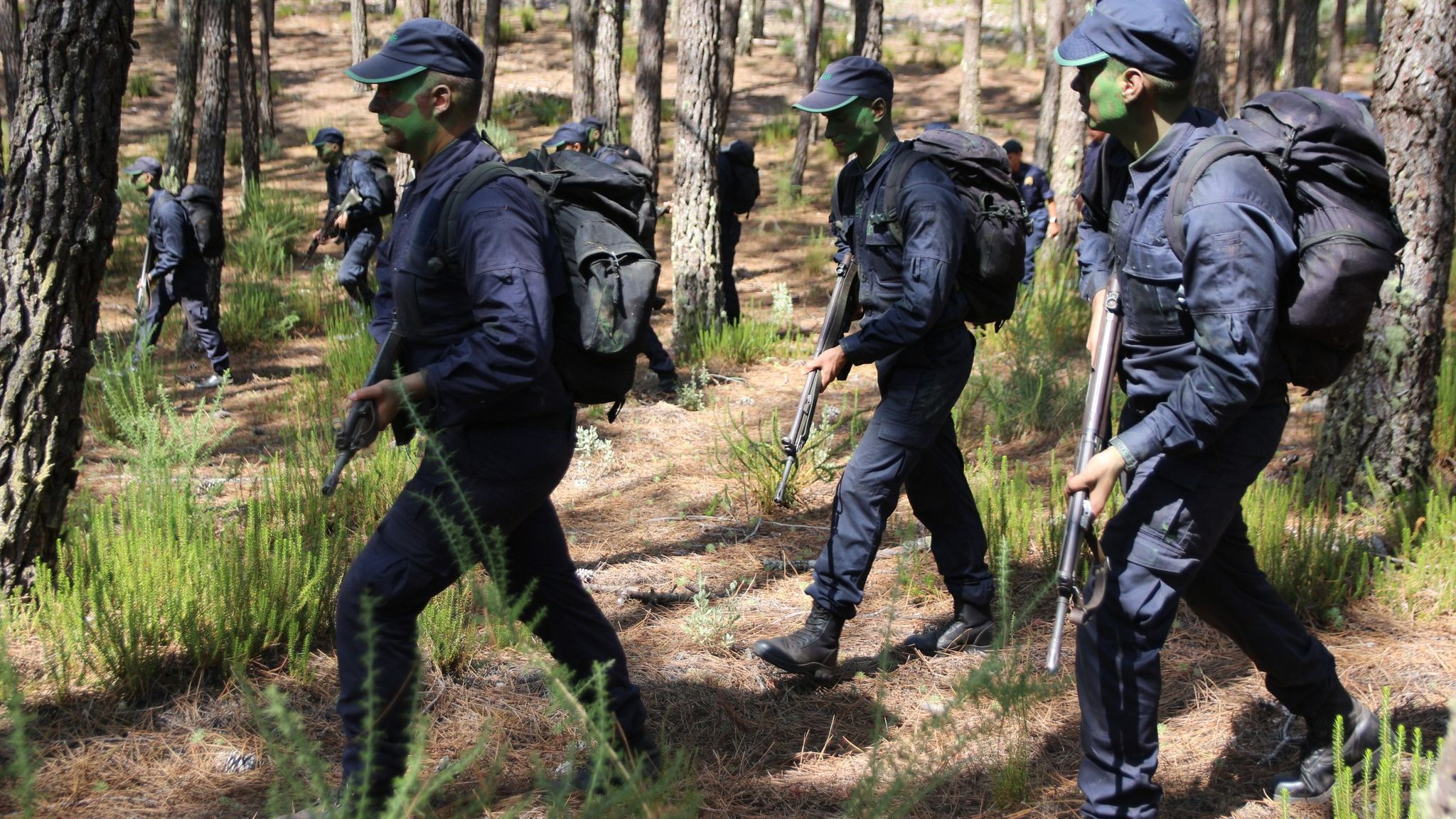 Guardas Provisórios num exercício de campo em Quiaios @GNR – Escola da Guarda