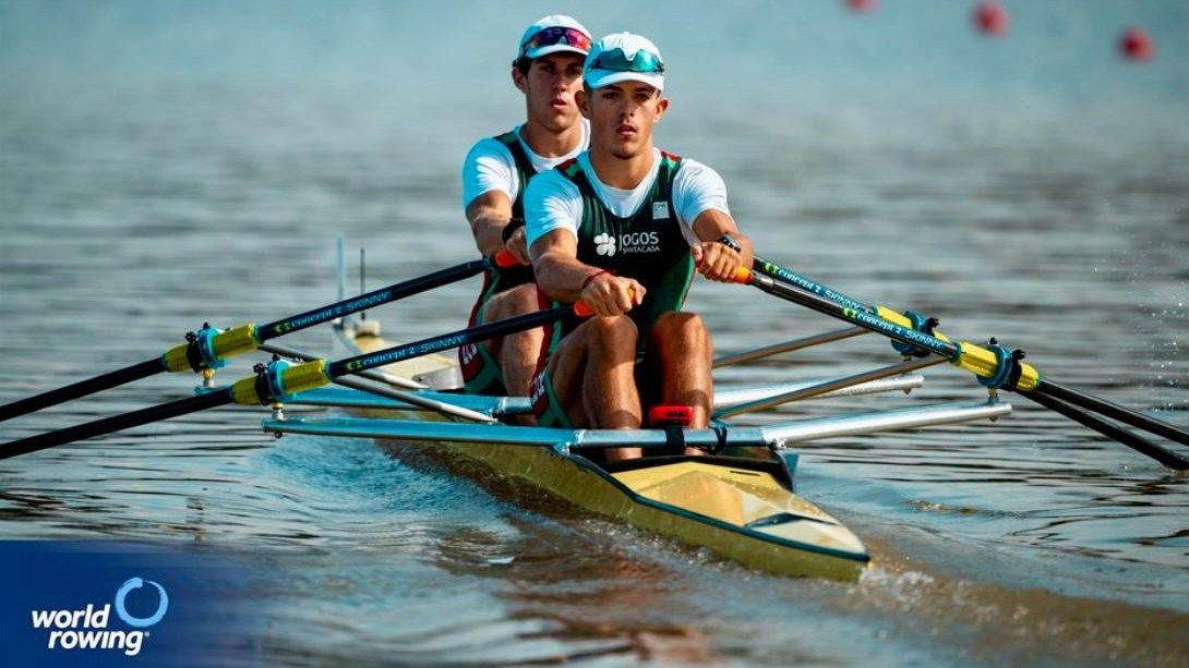 Os remadores Pedro Rodrigues e Afonso Santos no Campeonato do Mundo de Remo Sénior @WR