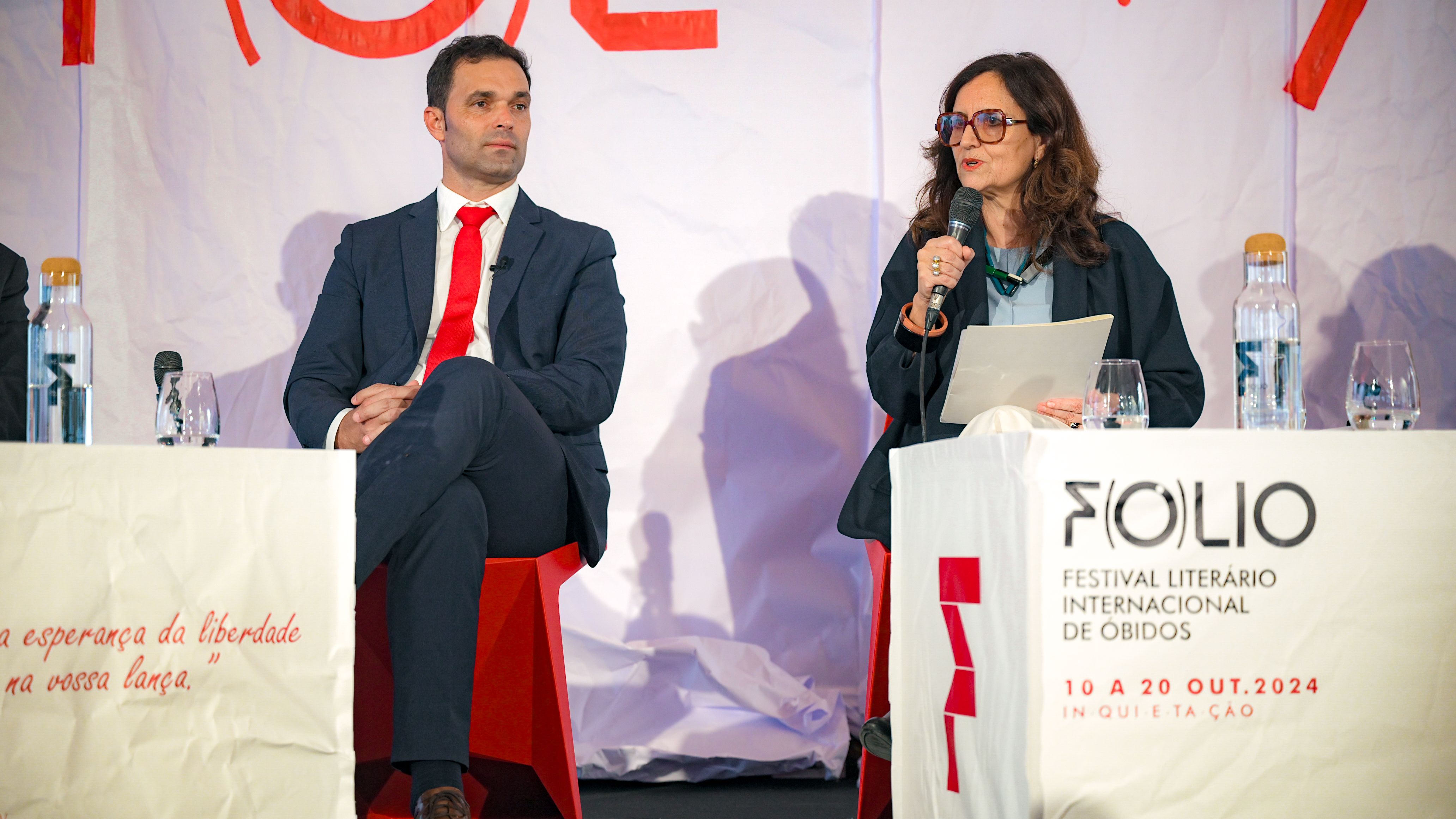Dalila Rodrigues, ministra da cultura na inauguração do Fólio @CM Óbidos 