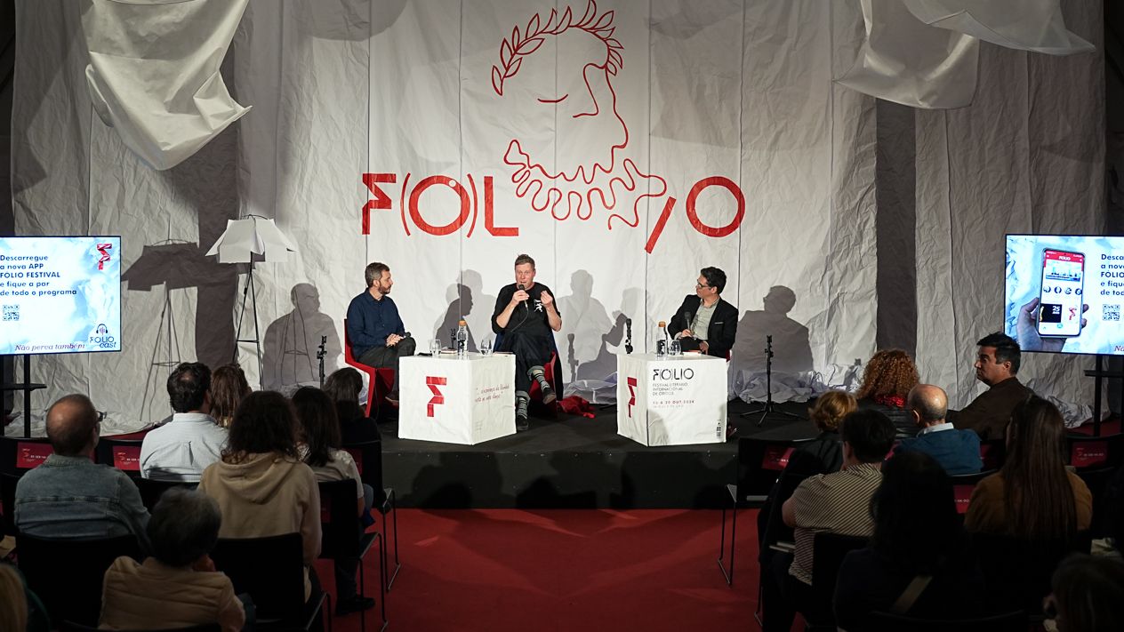 Max Porter e Tiago Ferro em partilha de experiência no Fólio @CM Óbidos 