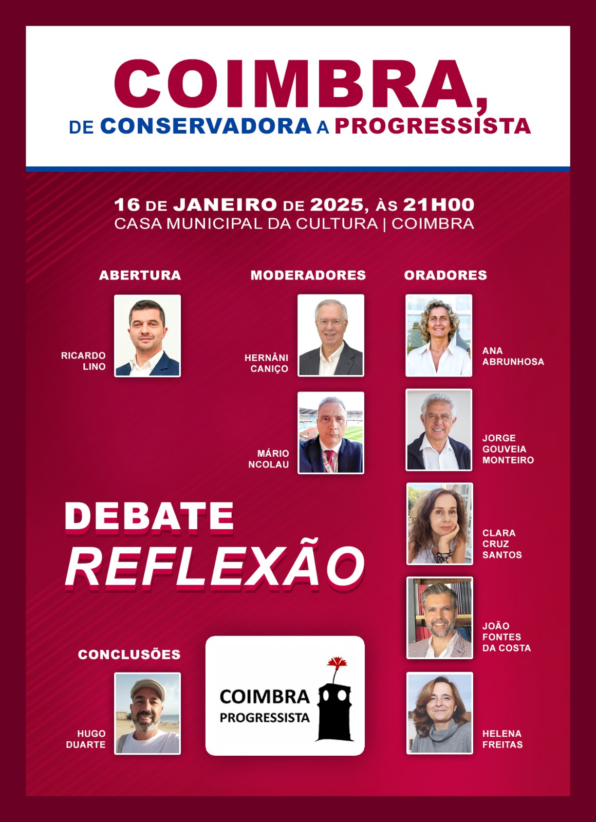 Debate reflexão ©Clube de Política Coimbra Progressista