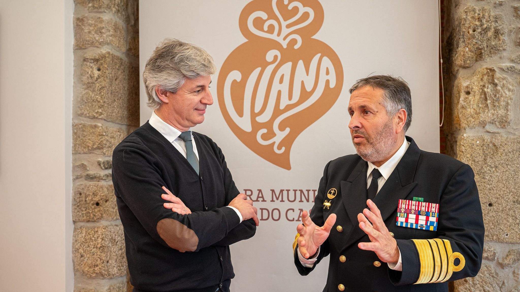 O autarca Luís Nobre e o Chefe do Estado-Maior da Armada, almirante Jorge Nobre de Sousa @CMVC
