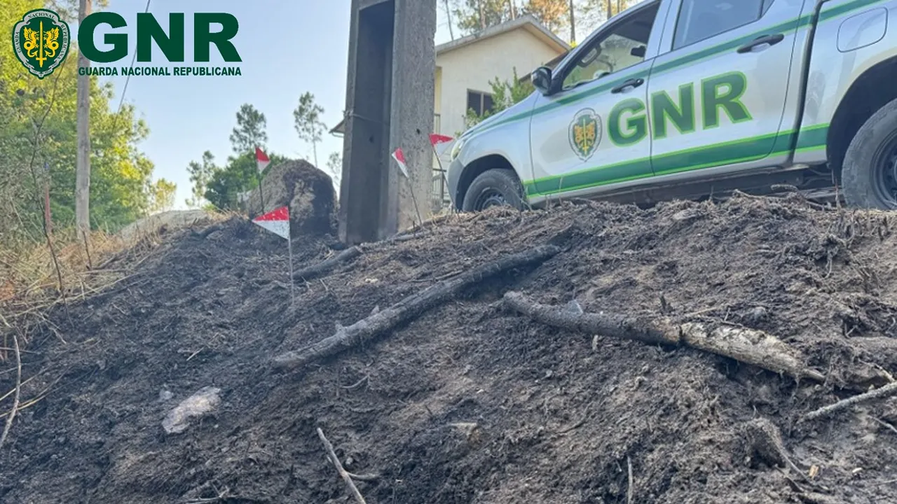 Local de incêndio Castro Daire ©GNR