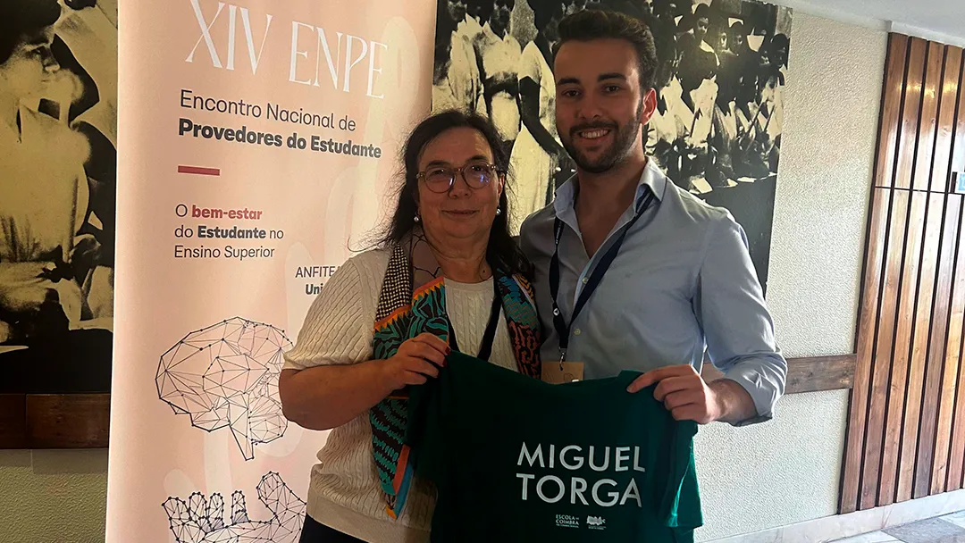 Rosa Vasconcelos - presidente da Rede Nacional de Provedores de Estudantes e Rui Morais - presidente da Associação de Estudantes do Instituto Superior Miguel Torga @ISMT